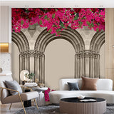 Floral Grandeur Archway Architecture wallpaper design view 2 | MWA-LWZ-154