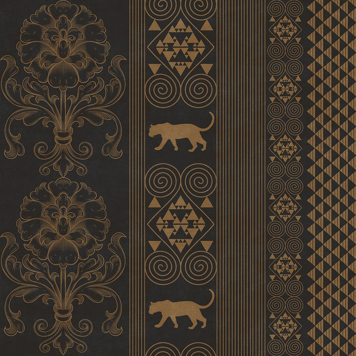 Golden Panther Totem Wildlife wallpaper for living room & bedroom interiors | MWA-LWZ-151