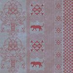 Roseate Tribal Panel Botanical wallpaper for living room & foyer interiors | MWA-LWZ-150