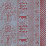 Roseate Tribal Panel Botanical wallpaper for living room & foyer interiors | MWA-LWZ-150
