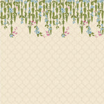 Hanging Garden (Cream) Botanical wallpaper for living room & dining room interiors | MWA-LWZ-143