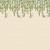 Hanging Garden (Cream) Botanical wallpaper for living room & dining room interiors | MWA-LWZ-143