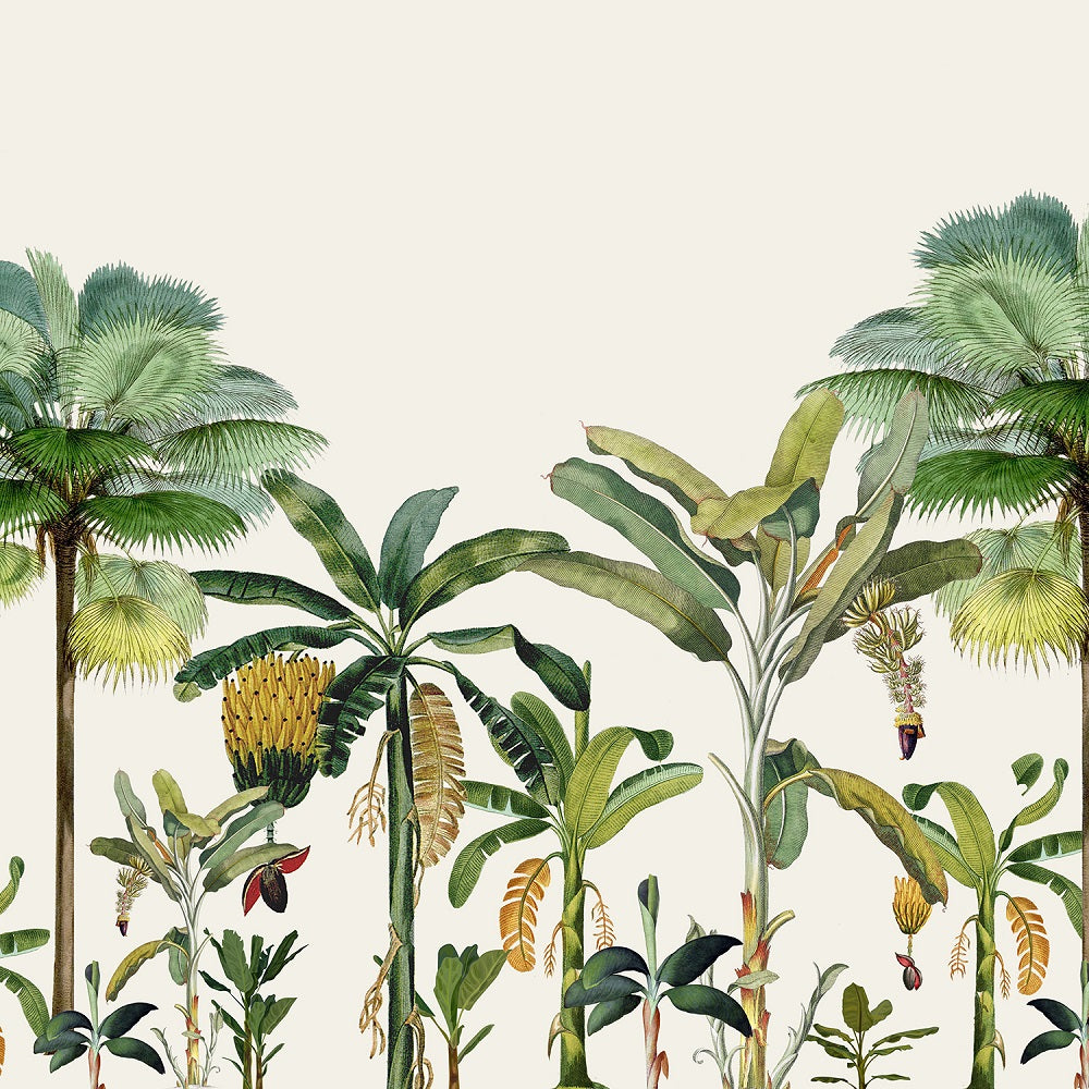 Botanical Palm Grove Botanical wallpaper for living room & bedroom interiors | MWA-LWZ-139