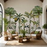 Botanical Palm Grove Botanical wallpaper design view 2 | MWA-LWZ-139