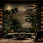 Misty Tropical Basin Landscape wallpaper design view 2 | MWA-LWZ-135