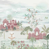 Mughal Mist Gardens Architecture wallpaper for hotel lobby & lounge interiors | MWA-LWZ-118