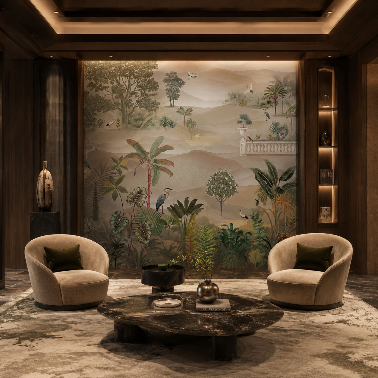 Tropical Valley Landscape wallpaper design view 2 | MWA-LWZ-116