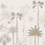 Monochrome Palms Botanical wallpaper for living room & dining room interiors | MWA-LWZ-110