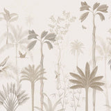 Monochrome Palms Botanical wallpaper for living room & dining room interiors | MWA-LWZ-110