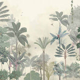 Emerald Palms Botanical wallpaper for living room & bedroom interiors | MWA-LWZ-109