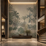 Emerald Palms Botanical wallpaper design view 2 | MWA-LWZ-109