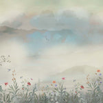 Meadow Horizon Botanical wallpaper for living room & bedroom interiors | MWA-LWZ-103