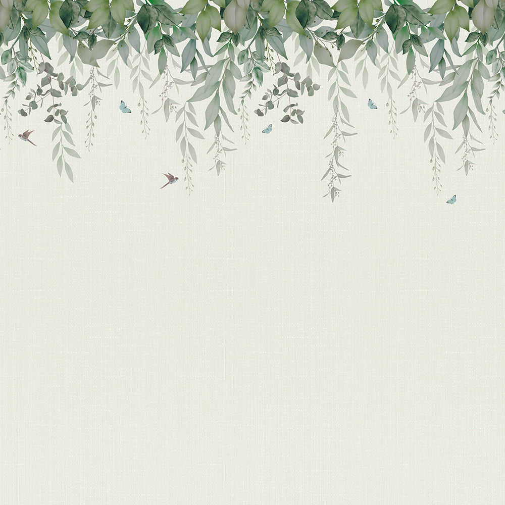 Verdant Canopy Botanical wallpaper for living room & bedroom interiors | MWA-LWZ-102