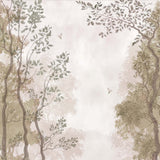 Whispering Oaks Botanical wallpaper for living room & dining room interiors | MWA-LWZ-101