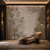Whispering Oaks Botanical wallpaper design view 2 | MWA-LWZ-101