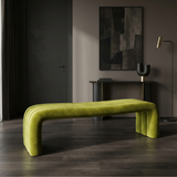 Kaba Upholstered Bench - Green