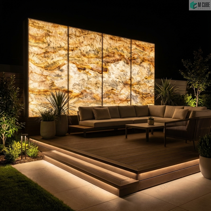 Translucent Stone Veneer- Kalahari Brown Marble inspiration
