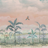 Tropical Twirl Botanical wallpaper for living room & resort interiors | MWA-LWZ-255
