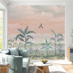 Tropical Twirl Botanical wallpaper design view 2 | MWA-LWZ-255