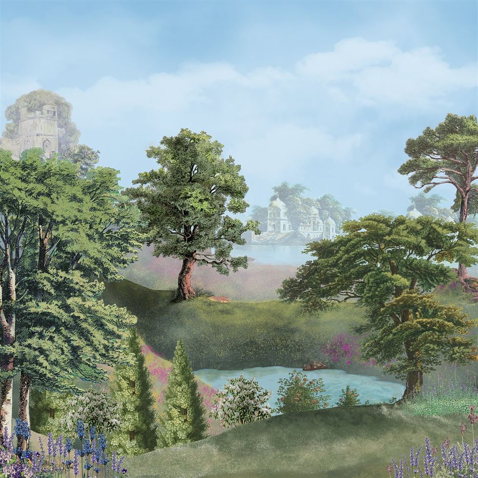 Dream of Green Landscape wallpaper for living room & hospitality interiors | MWA-LWZ-254