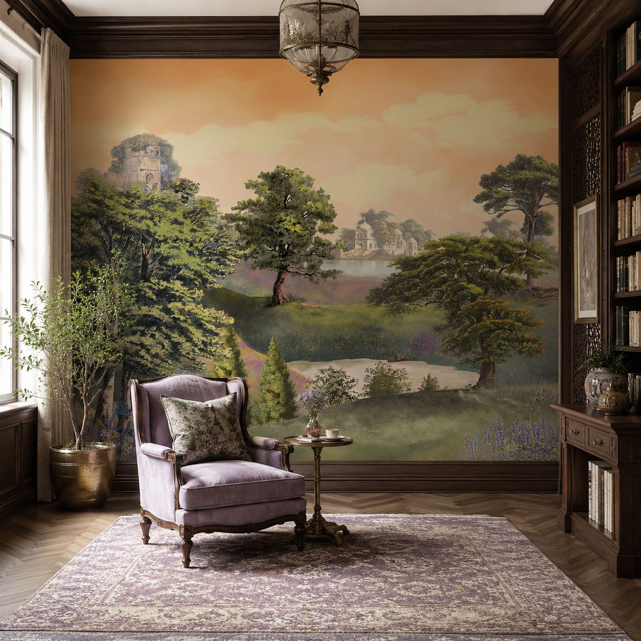 Dream of Green Landscape wallpaper design view 2 | MWA-LWZ-253