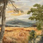 Golden Fields Landscape wallpaper for living room & hospitality interiors | MWA-LWZ-251
