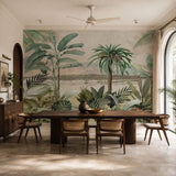 Tropical Daydream Botanical wallpaper design view 2 | MWA-LWZ-250