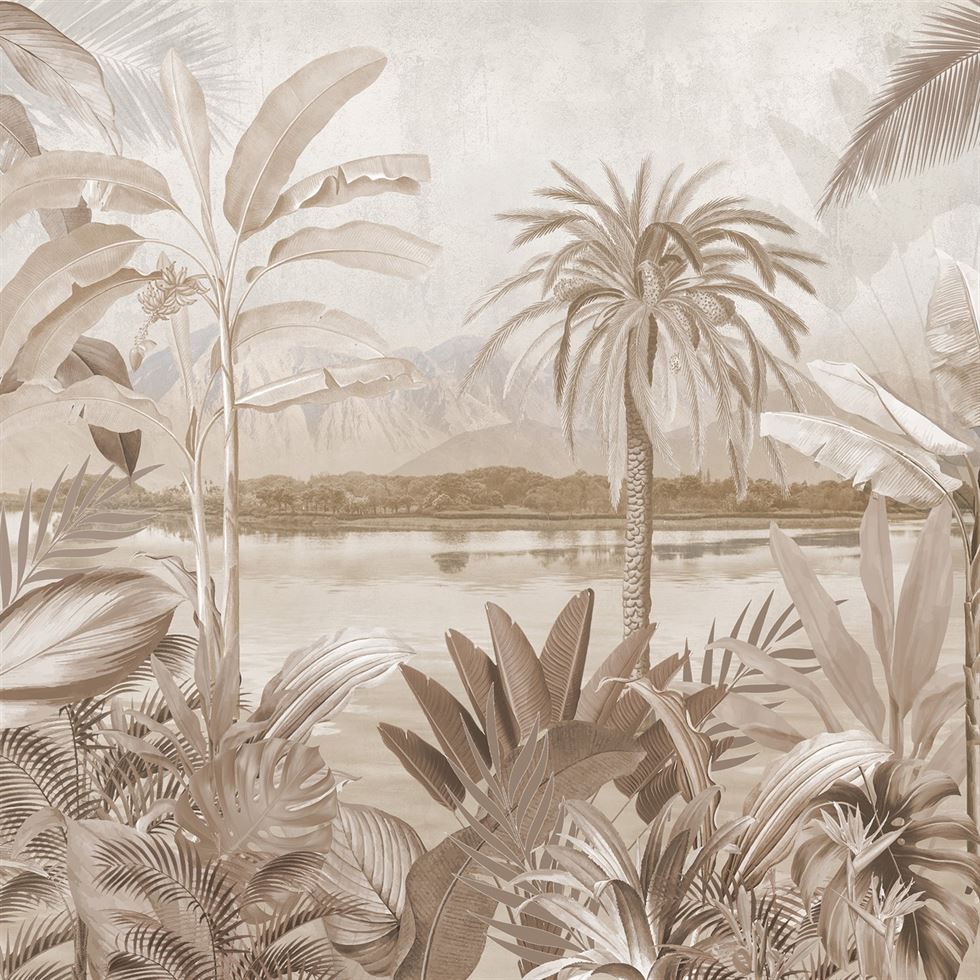 Tropical Daydream Botanical wallpaper for living room & resort interiors | MWA-LWZ-249