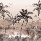 Tropical Daydream Botanical wallpaper for living room & resort interiors | MWA-LWZ-247