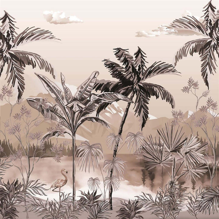 Tropical Daydream Botanical wallpaper for living room & resort interiors | MWA-LWZ-247