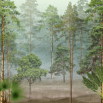 Pine Forest Botanical wallpaper for living room & bedroom interiors | MWA-LWZ-246