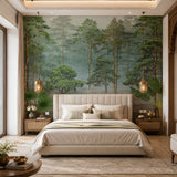 Pine Forest Botanical wallpaper design view 2 | MWA-LWZ-246