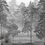 Pine Forest Botanical wallpaper for living room & dining room interiors | MWA-LWZ-245