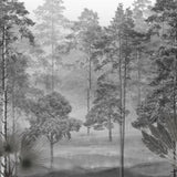 Pine Forest Botanical wallpaper for living room & dining room interiors | MWA-LWZ-245