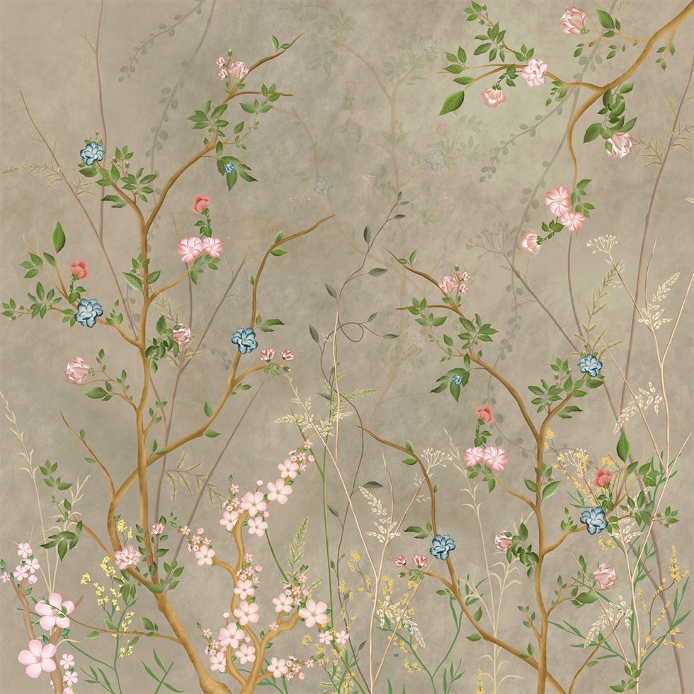 Branching Beauty Botanical wallpaper for living room & dining room interiors | MWA-LWZ-243