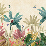 Tropical Harmony Botanical wallpaper for living room & resort interiors | MWA-LWZ-242