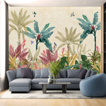 Tropical Harmony Botanical wallpaper design view 2 | MWA-LWZ-242