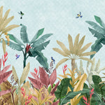 Tropical Harmony Botanical wallpaper for living room & resort interiors | MWA-LWZ-241