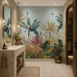 Tropical Harmony Botanical wallpaper design view 2 | MWA-LWZ-241