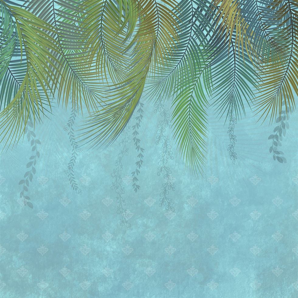 Palm Shade Botanical wallpaper for living room & resort interiors | MWA-LWZ-239