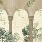 Ancient Greenery Architecture wallpaper for hotel lobby & lounge interiors | MWA-LWZ-238