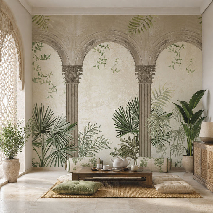 Ancient Greenery Architecture wallpaper design view 2 | MWA-LWZ-238