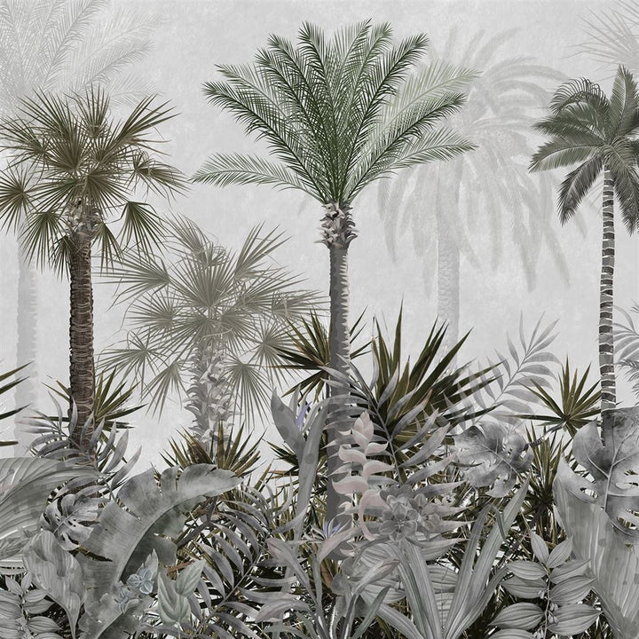 Palm Haven Botanical wallpaper for living room & resort interiors | MWA-LWZ-235