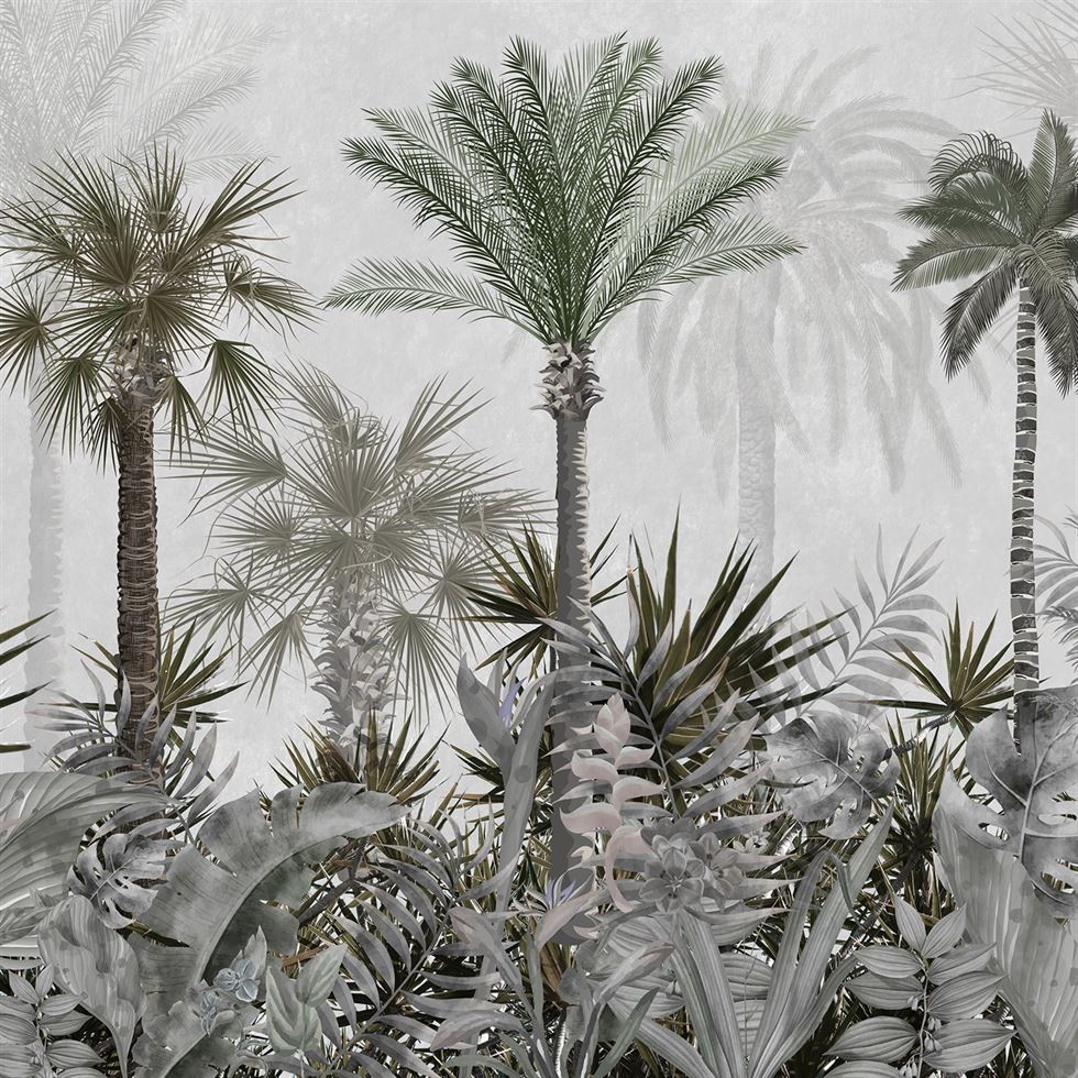 Palm Haven Botanical wallpaper for living room & resort interiors | MWA-LWZ-235