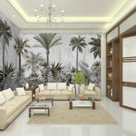 Palm Haven Botanical wallpaper design view 2 | MWA-LWZ-235