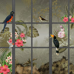 Bird View Botanical wallpaper for living room & resort interiors | MWA-LWZ-234