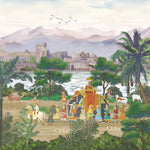 Indian Empire Landscape wallpaper for living room & hospitality interiors | MWA-LWZ-227