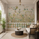Floral Terrace Botanical wallpaper design view 2 | MWA-LWZ-224