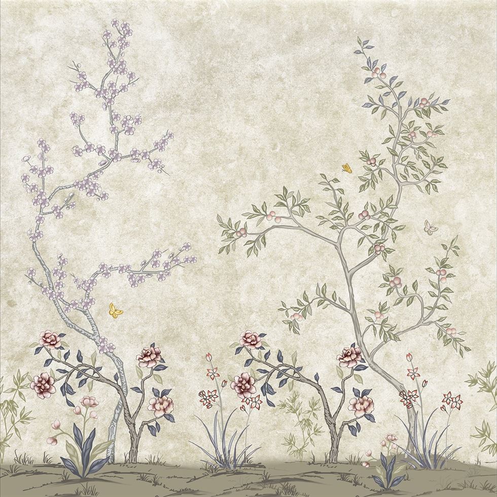 Dreamy Flora Botanical wallpaper for living room & bedroom interiors | MWA-LWZ-220