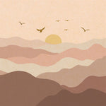 Setting Sun Landscape wallpaper for living room & bedroom interiors | MWA-LWZ-217
